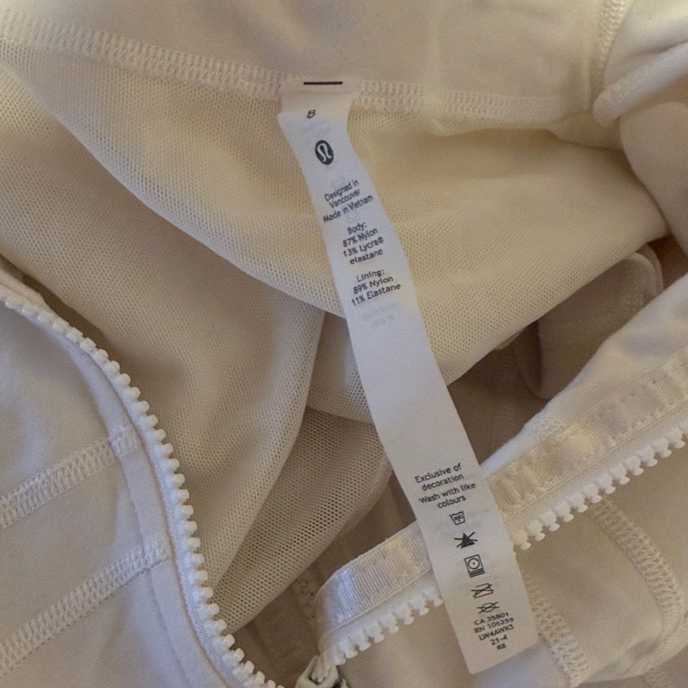 Lululemon Define Jacket Luon White Zip-Up Jacket size 8 - Picture 11 of 12